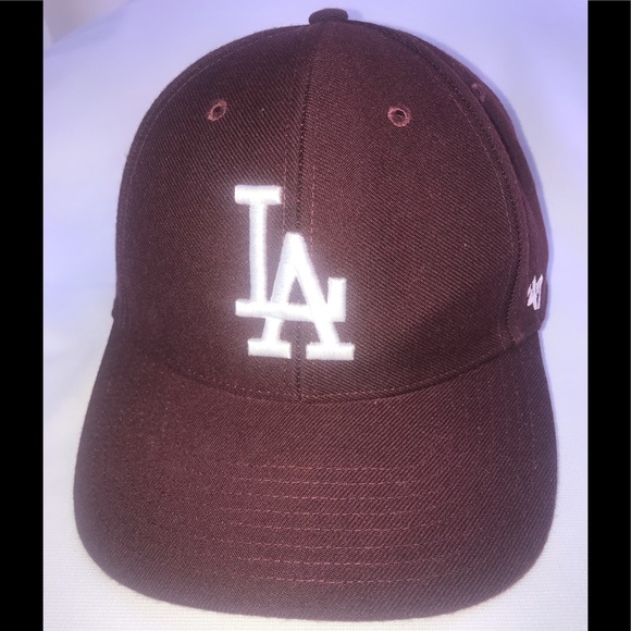 burgundy dodgers hat